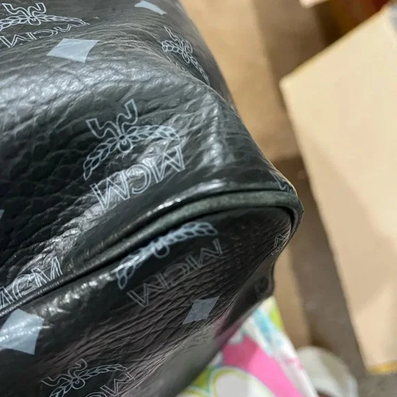 MCM Jumbo Black Visetos Tote